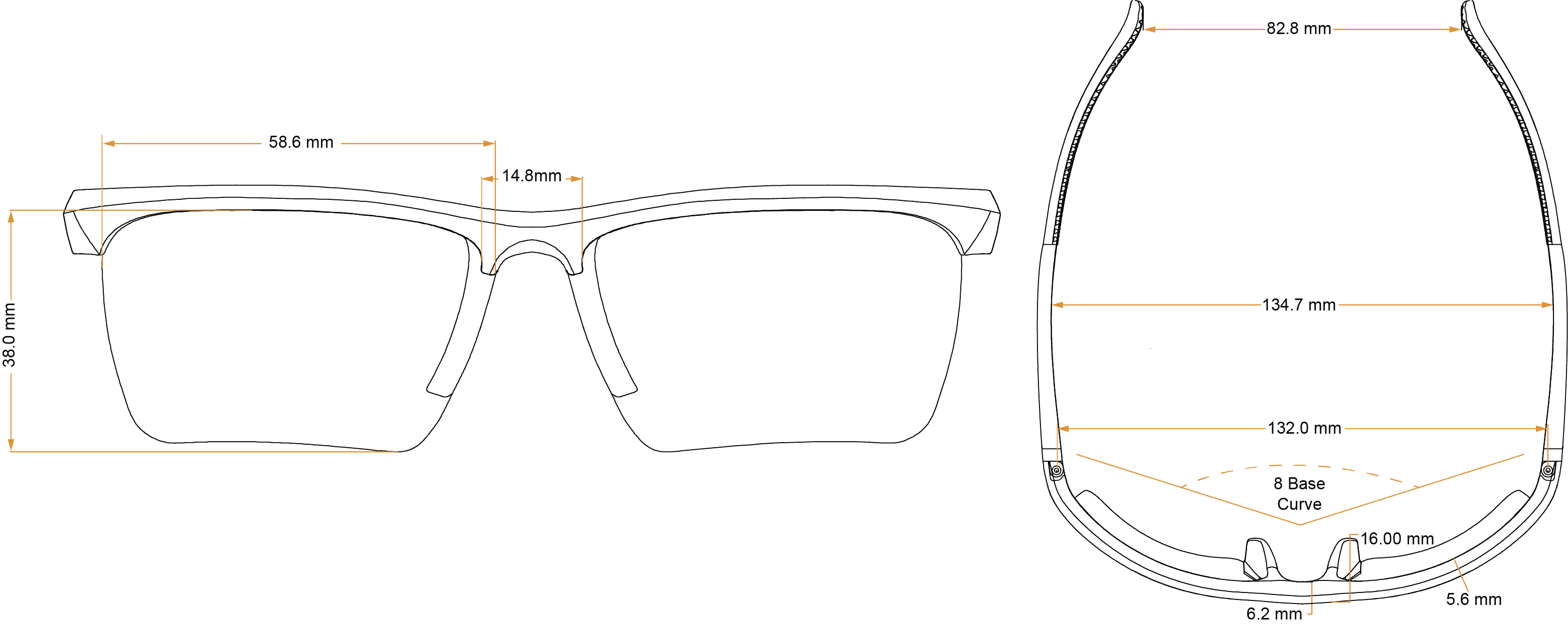 Product dimensions